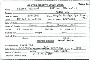 Grave Registration Card