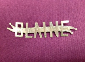 1884 James G. Blaine Presidential campaign brass pin.