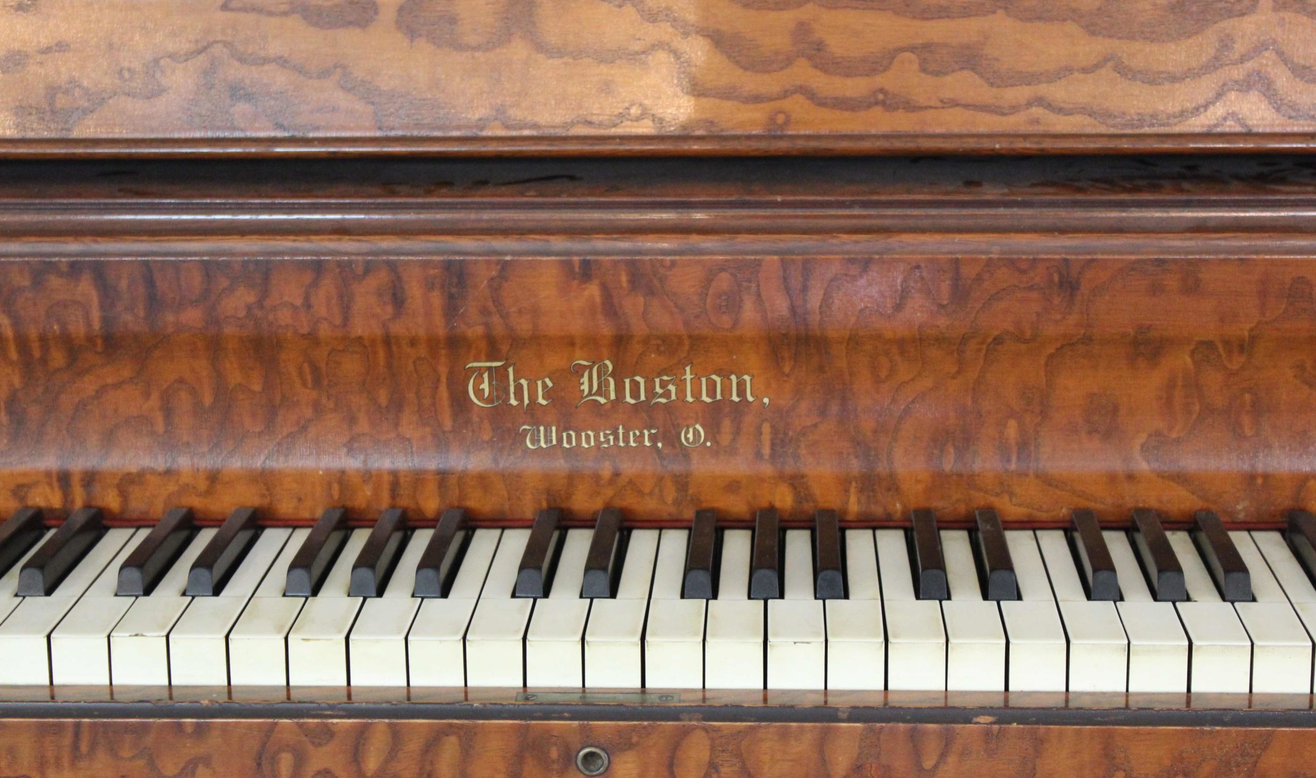 Boston piano keyboard closeup